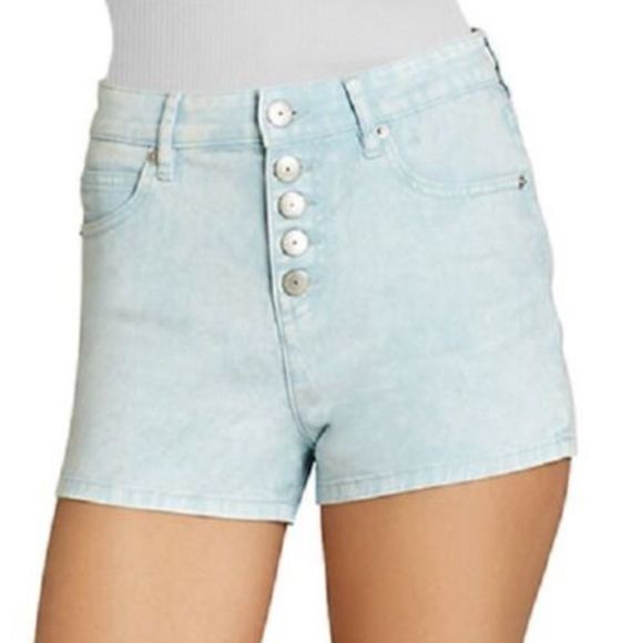 BCBGeneration High Waisted Baby Blue Jean Shorts - Picture 1 of 11